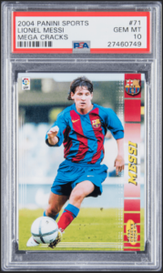 ‍2004 Panini Sports Mega Cracks Messi Rookie Card #71